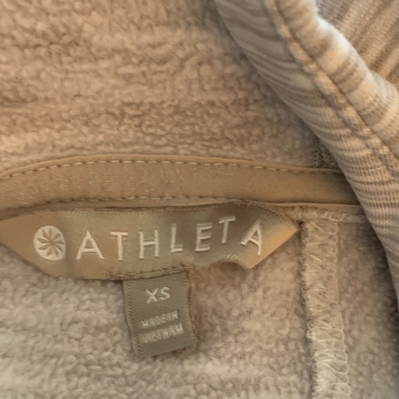 EUC Athleta  Light Gray Hooded Sweatshirt XS Women’s - Picture 3 of 14